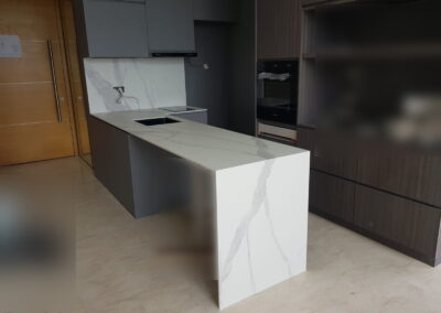 S-8003 Calacatta Nuevo SINTER Sintered Stone by Casa Stone Singapore and Malaysia Durable stone almost scratch proof surfaces, highly stain resistant, strongest material for kitchen counter top