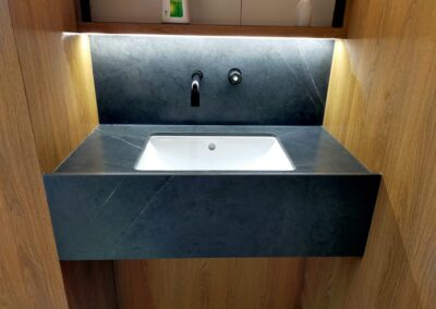 S-8006 Gris Veneciano SINTER Sintered Stone Singapore and Malaysia Durable stone almost scratch proof surfaces, highly stain resistant, strongest material for kitchen counter top