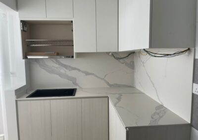 S-3311 Calacatta Statuario SINTER Stone Singapore and Malaysia Durable stone almost scratch proof surfaces, highly stain resistant, strongest material for kitchen counter top.