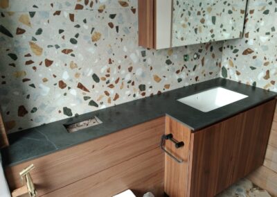 S-8006 GRIS VENECIANO SINTER Stone Singapore and Malaysia Durable stone almost scratch proof surfaces, highly stain resistant, strongest material for kitchen counter top.