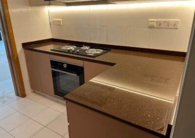 133 WALNUT NOGAL quartz surfaces by Casa Stone Singapore and Malaysia Durable stone almost scratch proof surfaces,strongest material for kitchen counter top