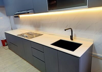 S-8001 LAUREN PLATINO SINTER Sintered Stone by Casa Stone Singapore and Malaysia Durable stone almost scratch proof surfaces, highly stain resistant, strongest material for kitchen counter top