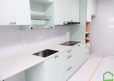 S-8801 Cemento Blanco SINTER Stone Singapore and Malaysia Durable stone almost scratch proof surfaces, highly stain resistant, strongest material for kitchen counter top